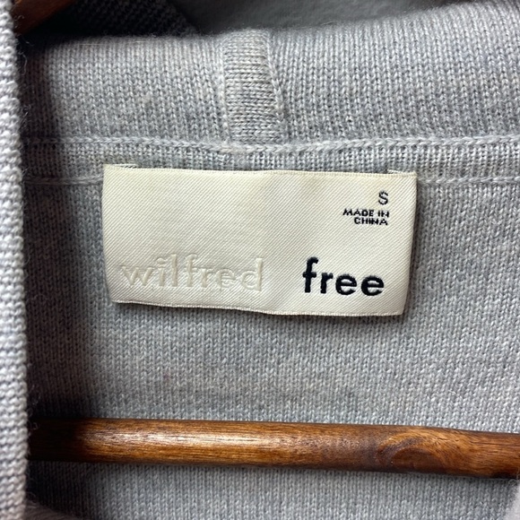 Wilfred Free wool blend hooded gray pullover size small - Picture 3 of 5